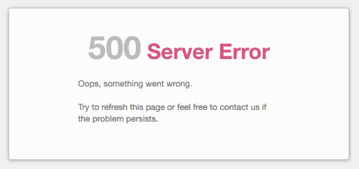 internal server error 500 means